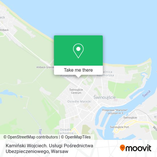 Kamiński Wojciech. Usługi Pośrednictwa Ubezpieczeniowego map