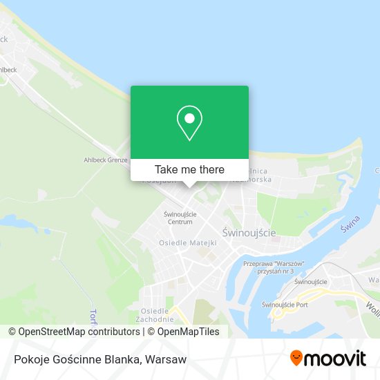 Pokoje Gościnne Blanka map