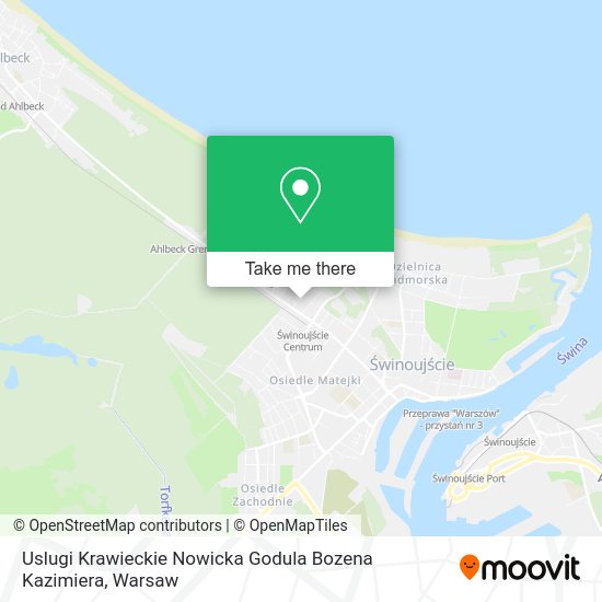 Карта Uslugi Krawieckie Nowicka Godula Bozena Kazimiera