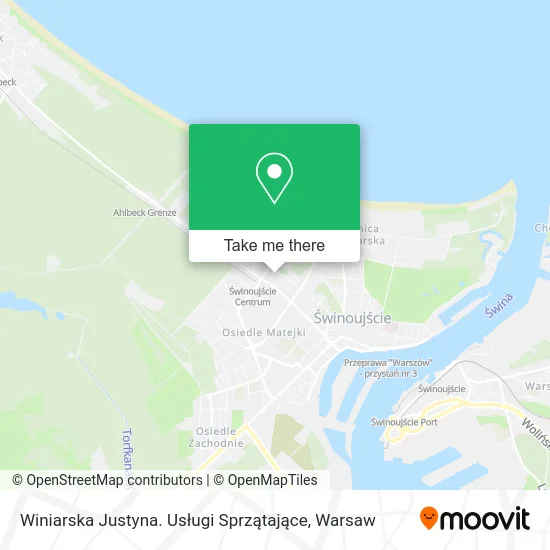 Winiarska Justyna. Usługi Sprzątające map