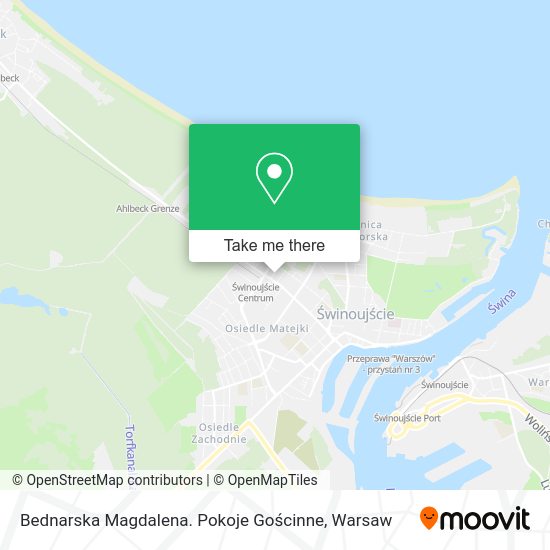 Bednarska Magdalena. Pokoje Gościnne map