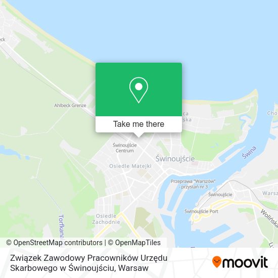 Związek Zawodowy Pracowników Urzędu Skarbowego w Świnoujściu map