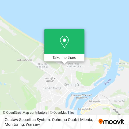 Карта Gustaw Securitas System. Ochrona Osób i Mienia, Monitoring