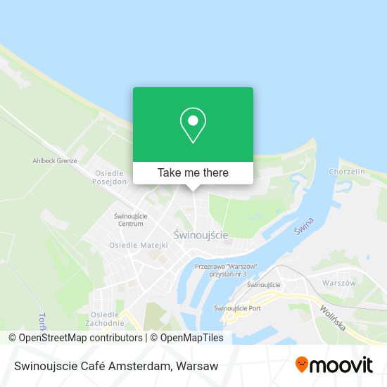 Swinoujscie Café Amsterdam map