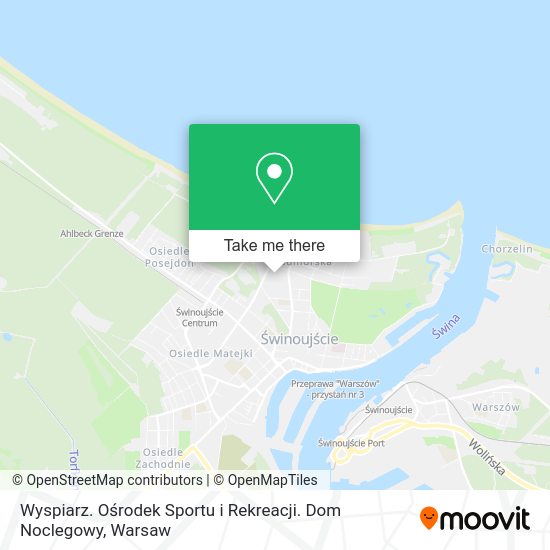 Wyspiarz. Ośrodek Sportu i Rekreacji. Dom Noclegowy map