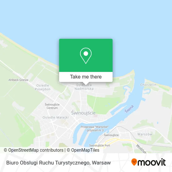Карта Biuro Obslugi Ruchu Turystycznego