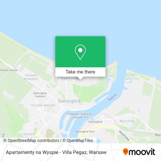 Apartamenty na Wyspie - Villa Pegaz map