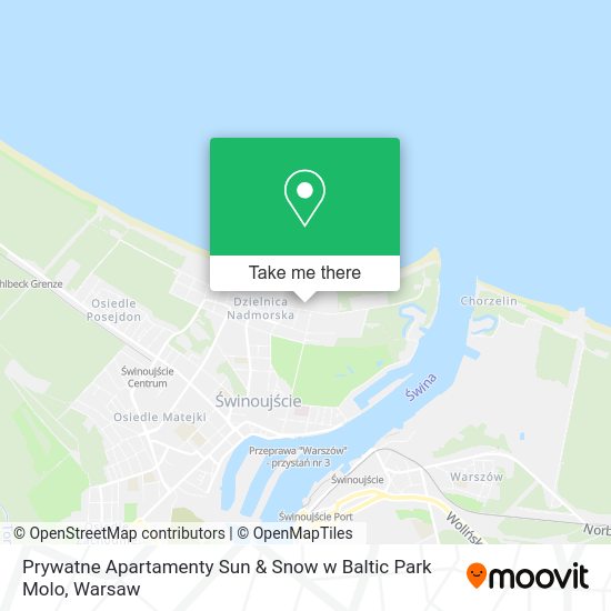 Prywatne Apartamenty Sun & Snow w Baltic Park Molo map