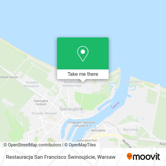 Restauracja San Francisco Świnoujście map