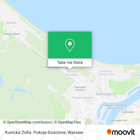 Kunicka Zofia. Pokoje Gościnne map