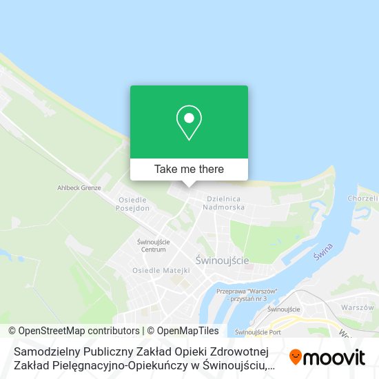 Samodzielny Publiczny Zakład Opieki Zdrowotnej Zakład Pielęgnacyjno-Opiekuńczy w Świnoujściu map