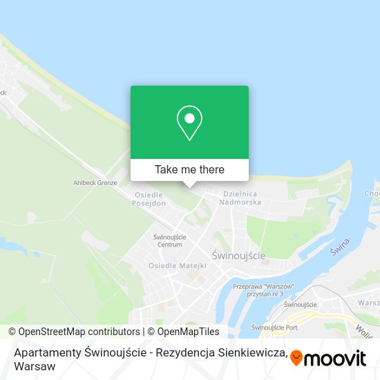 Apartamenty Świnoujście - Rezydencja Sienkiewicza map