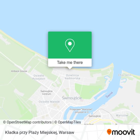 Kładka przy Plaży Miejskiej map