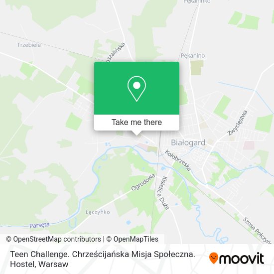 Teen Challenge. Chrześcijańska Misja Społeczna. Hostel map