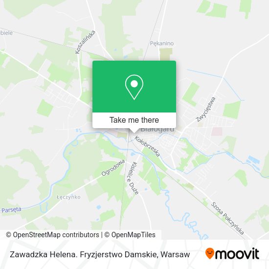 Zawadzka Helena. Fryzjerstwo Damskie map