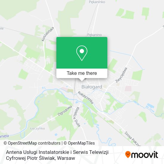 Antena Usługi Instalatorskie i Serwis Telewizji Cyfrowej Piotr Śliwiak map