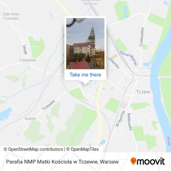 Карта Parafia NMP Matki Kościoła w Tczewie