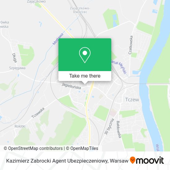 Kazimierz Zabrocki Agent Ubezpieczeniowy map