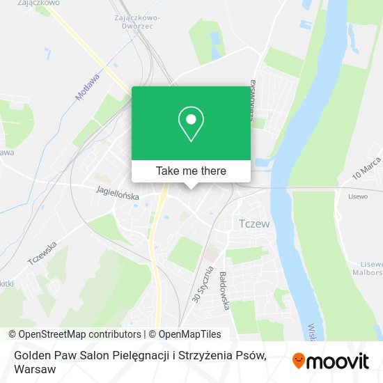 Карта Golden Paw Salon Pielęgnacji i Strzyżenia Psów