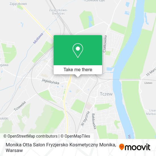 Карта Monika Otta Salon Fryzjersko Kosmetyczny Monika