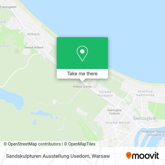 Sandskulpturen Ausstellung Usedom map