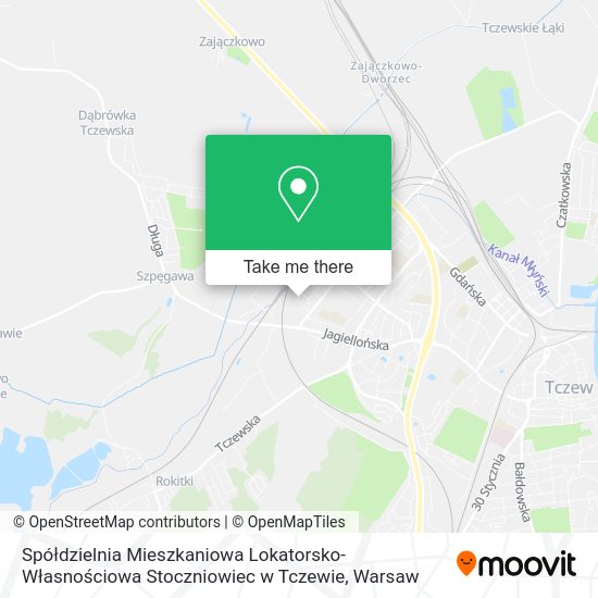 Spółdzielnia Mieszkaniowa Lokatorsko-Własnościowa Stoczniowiec w Tczewie map