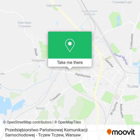 Przedsiębiorstwo Państwowej Komunikacji Samochodowej - Tczew Tczew map