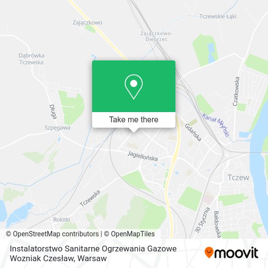 Instalatorstwo Sanitarne Ogrzewania Gazowe Wozniak Czesław map