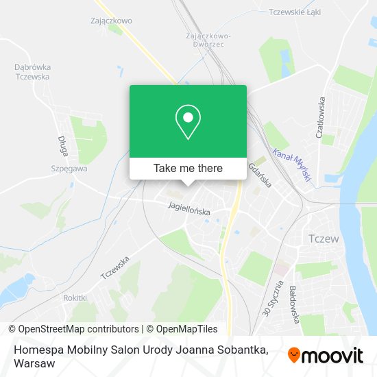 Homespa Mobilny Salon Urody Joanna Sobantka map