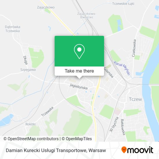 Damian Kurecki Usługi Transportowe map