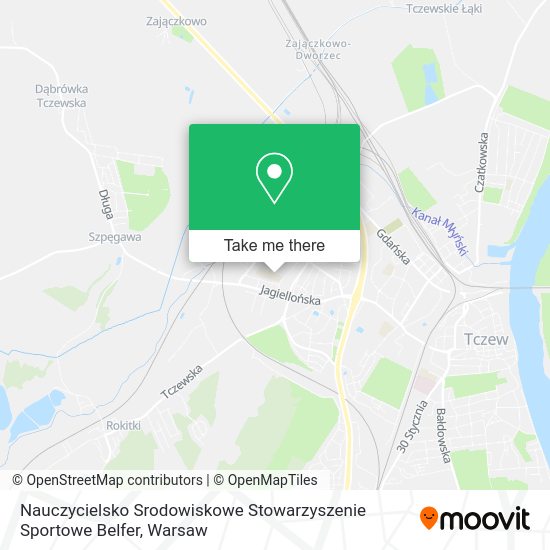 Nauczycielsko Srodowiskowe Stowarzyszenie Sportowe Belfer map