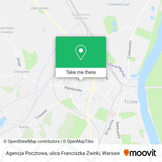 Agencja Pocztowa, ulica Franciszka Żwirki map