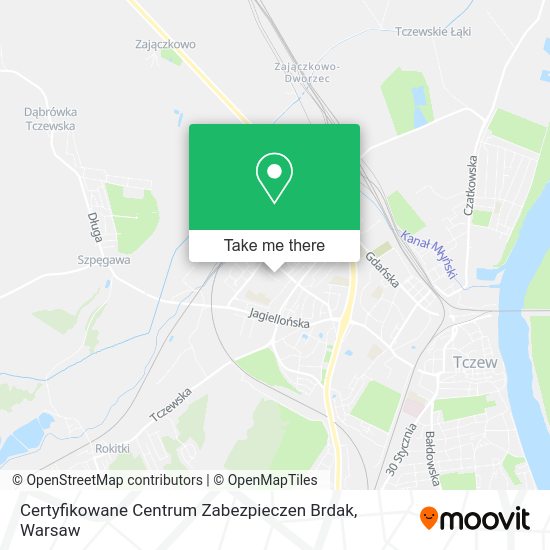 Карта Certyfikowane Centrum Zabezpieczen Brdak