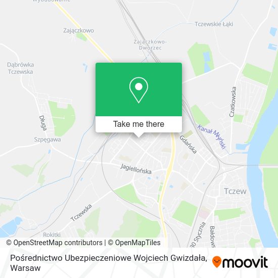 Pośrednictwo Ubezpieczeniowe Wojciech Gwizdała map