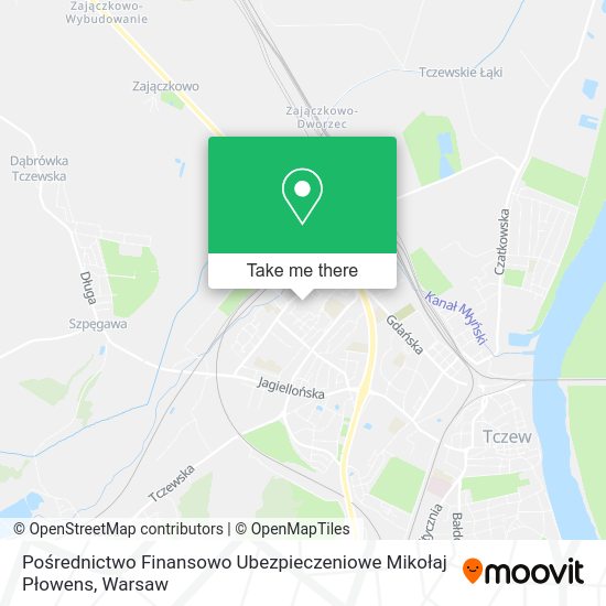 Pośrednictwo Finansowo Ubezpieczeniowe Mikołaj Płowens map