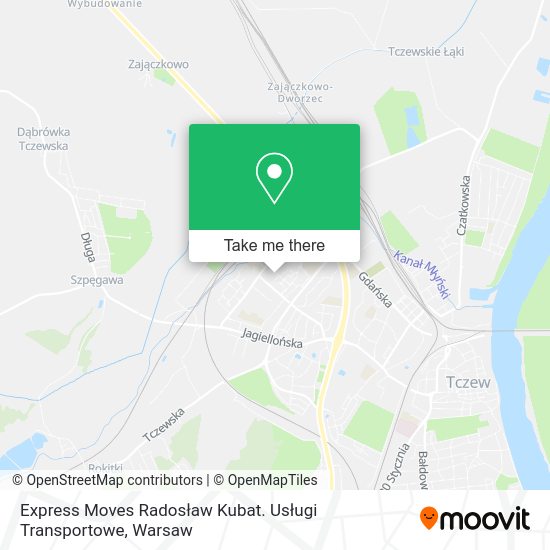 Express Moves Radosław Kubat. Usługi Transportowe map