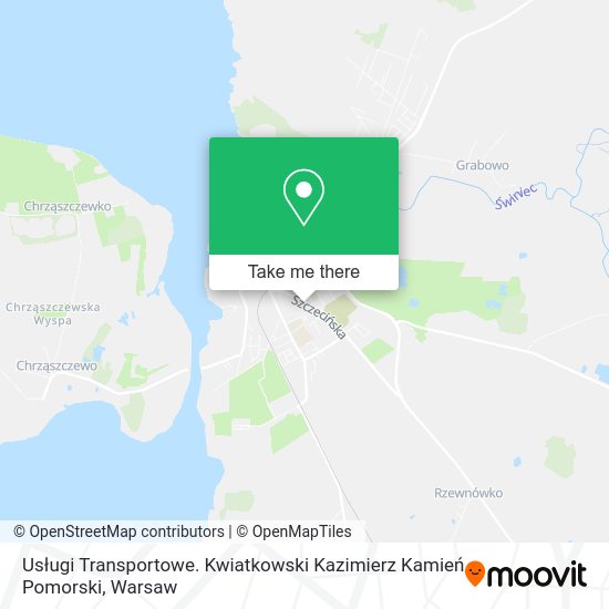 Usługi Transportowe. Kwiatkowski Kazimierz Kamień Pomorski map