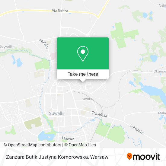 Zanzara Butik Justyna Komorowska map