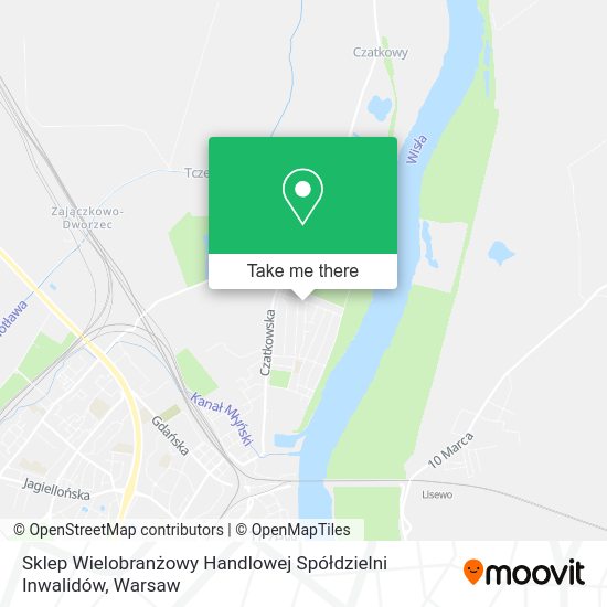 Sklep Wielobranżowy Handlowej Spółdzielni Inwalidów map