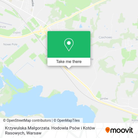 Krzywulska Małgorzata. Hodowla Psów i Kotów Rasowych map