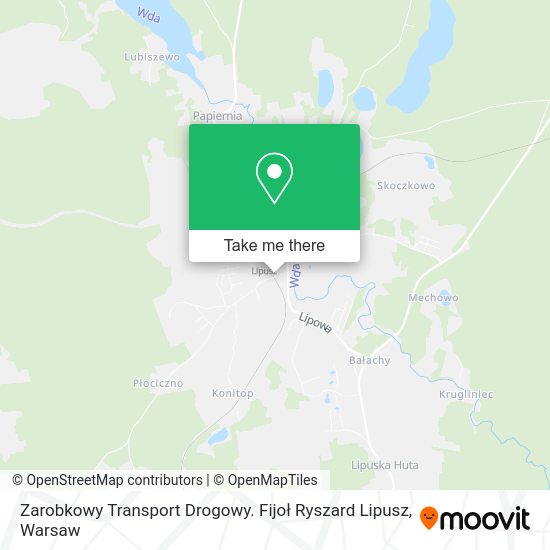 Zarobkowy Transport Drogowy. Fijoł Ryszard Lipusz map