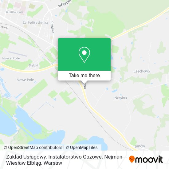 Zakład Usługowy. Instalatorstwo Gazowe. Nejman Wiesław Elbląg map