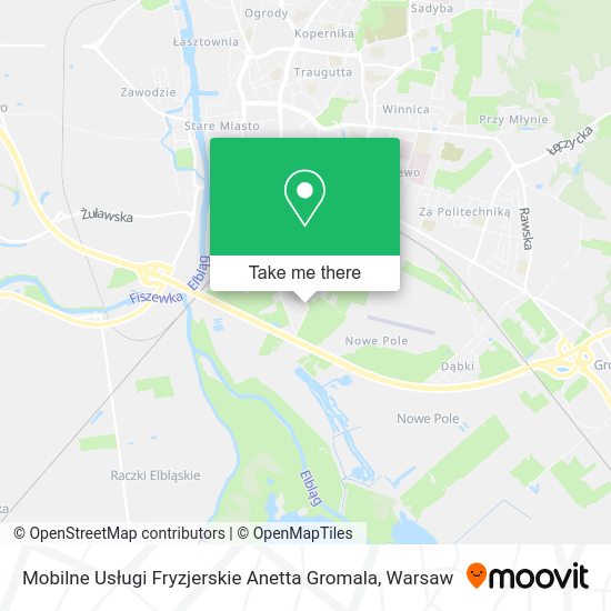 Mobilne Usługi Fryzjerskie Anetta Gromala map