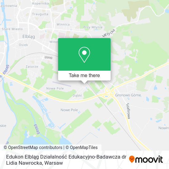 Edukon Elbląg Działalność Edukacyjno-Badawcza dr Lidia Nawrocka map