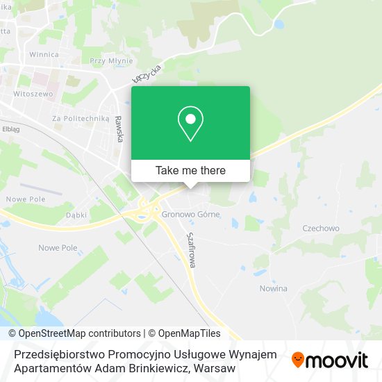 Przedsiębiorstwo Promocyjno Usługowe Wynajem Apartamentów Adam Brinkiewicz map