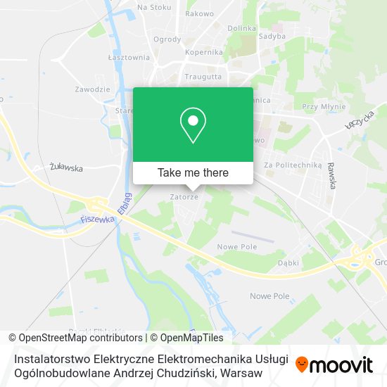 Instalatorstwo Elektryczne Elektromechanika Usługi Ogólnobudowlane Andrzej Chudziński map