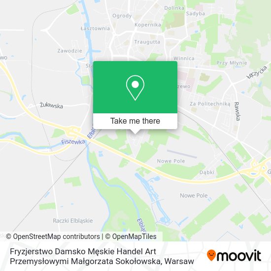 Fryzjerstwo Damsko Męskie Handel Art Przemysłowymi Małgorzata Sokołowska map