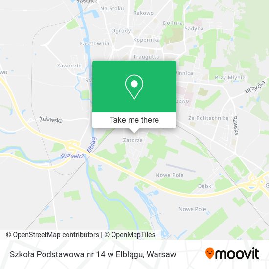 Szkoła Podstawowa nr 14 w Elblągu map