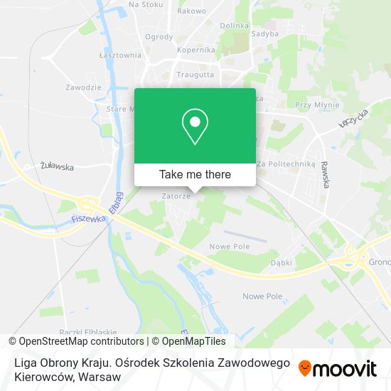 Liga Obrony Kraju. Ośrodek Szkolenia Zawodowego Kierowców map