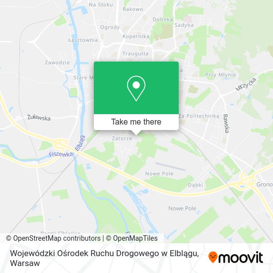 Wojewódzki Ośrodek Ruchu Drogowego w Elblągu map